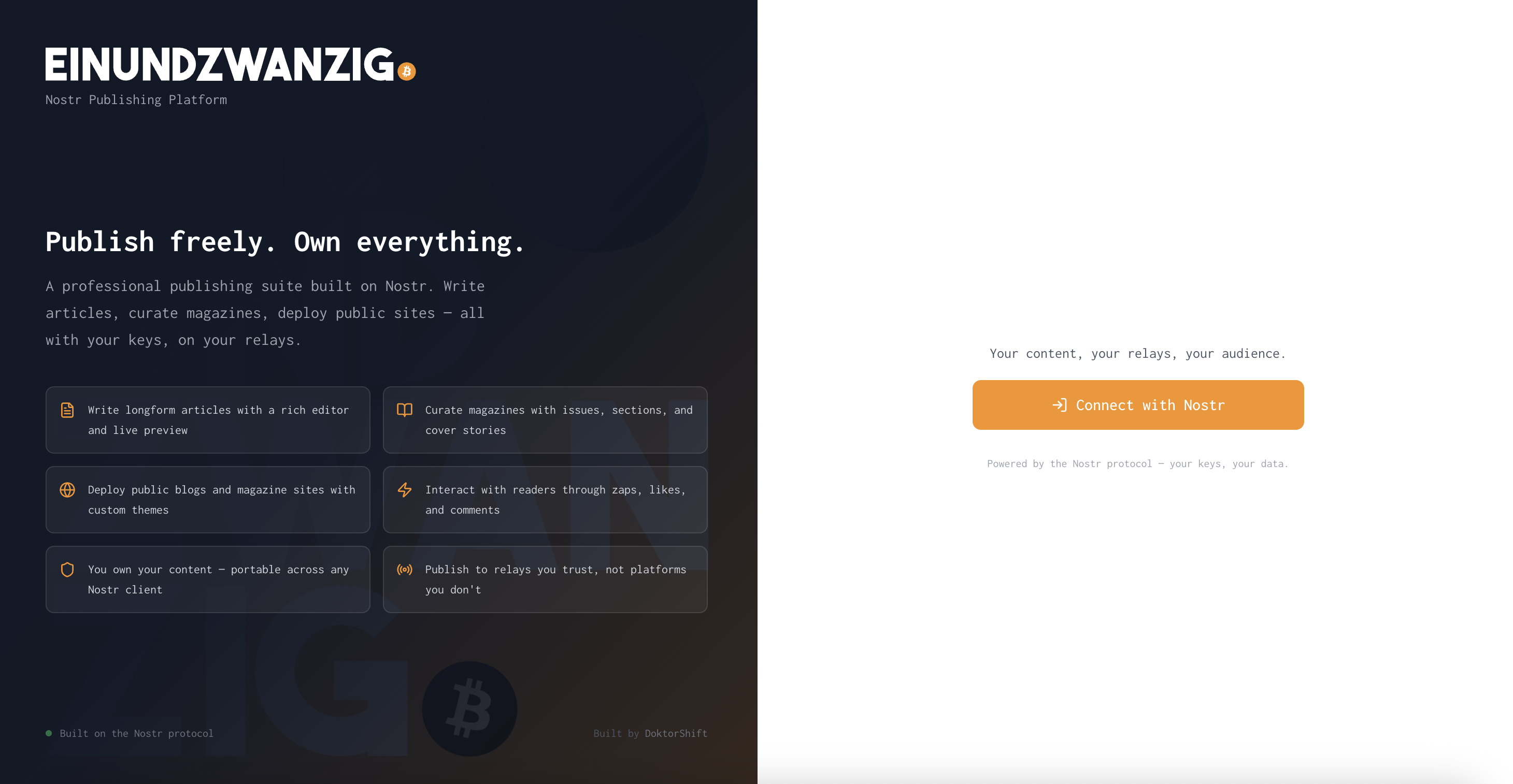 Login screen